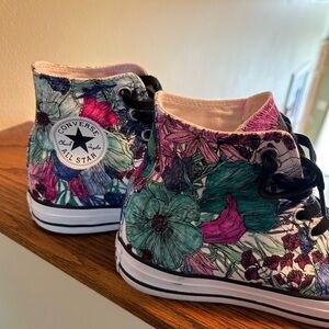 Converse Custom canvas high top shoes